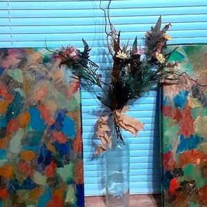 Custom painted stove eye covers